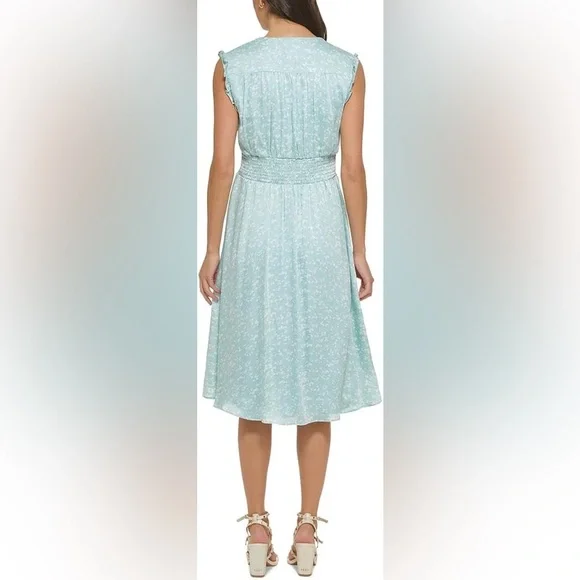 DKNY Printed Midi Dress Size 16 - Picture 2 of 7